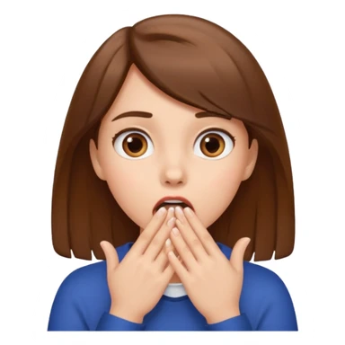 elleri ağzında şaşrımıs bir kız çocuğu sticker