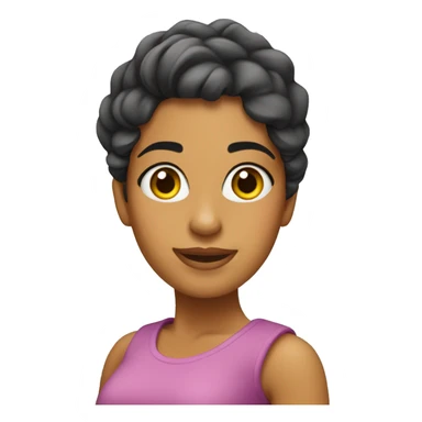 Emoji de chica emprendedora de aritos sticker