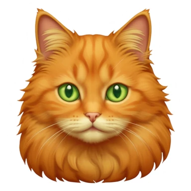 Light orange fluffy cat with light green eyes sticker