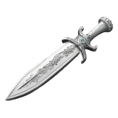 Extremely beautiful and detailed gem engraved dagger sticker