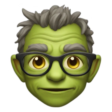 Goblin-glasses-gigachad sticker