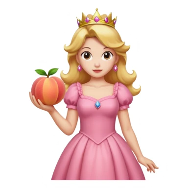princess peach mixed with a peach sticker