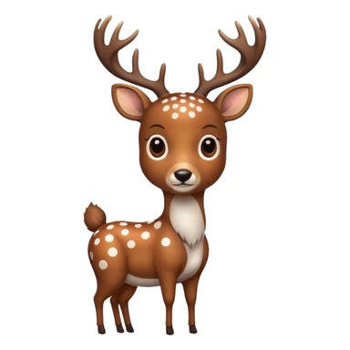 polka dot deer sticker