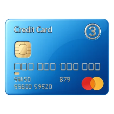 3D style credit card icon, no text sticker