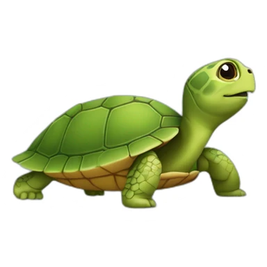 Tortue sur une fusée sticker