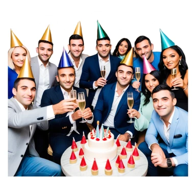 Tefi, Lewis Howes, Gary Vee, Tristan Tate, Tai Lopez, Josh King Madrid, Alex Hormozi, Iman Gadzhi, Branden Condy, Patrick Bet-David, Luke Belmar, Cardone, Shelby Sapp, Leila Hormozi, Tefi Valenzuela, business, Russell Brunson, partners, marketing, event , emoji, sales, money, mentor, party, emoji sticker