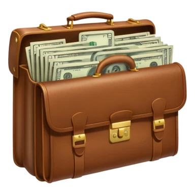 money filled briefcase sticker