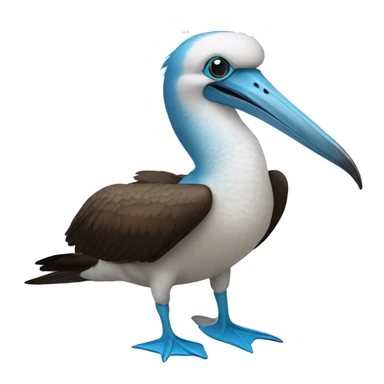 a blue footed-booby bird sticker