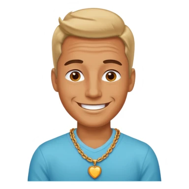 a rockstar man wearing necklace sticker