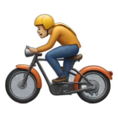 man on bike buy fish sticker