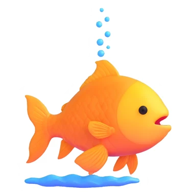 humorous fish peeing sticker