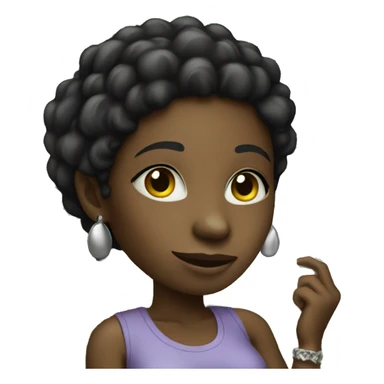 Black girl with money sticker