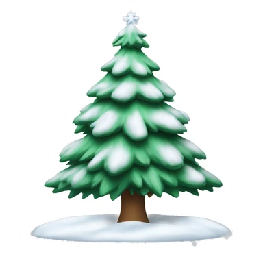 snowy christmas tree sticker