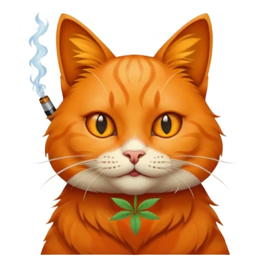 Cat smoking weed sticker