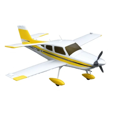 Real airplane cessna modelo 182 yellow  sticker
