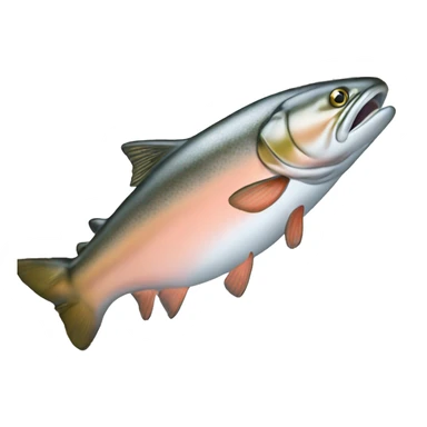 Standing Coho Salmon wearing gold chain sticker