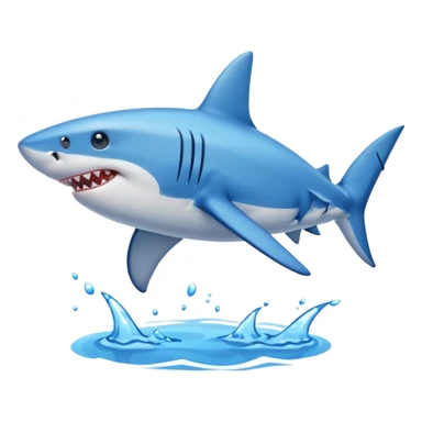 Tiburon con zapatos azules sticker