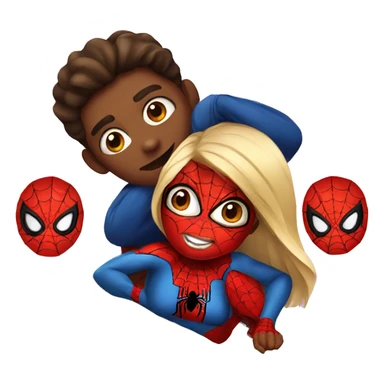 Spiderman with girl face sticker