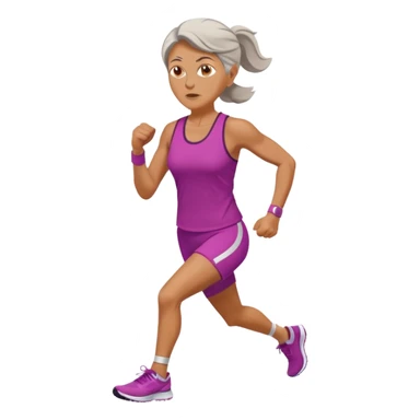 create an older woman runner sticker