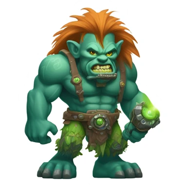 Troll holding a laser sticker