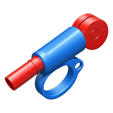 whistle blow blue (#00A3E0) and red (#F9423A) sticker