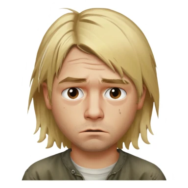 kurt cobain face sticker