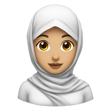 Arabic hijab girl with a hijab and  her cat sticker