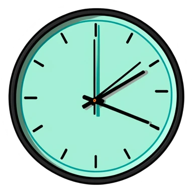 A colorful analog wall clock sticker