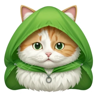 runny nose cat with green parachute sticker