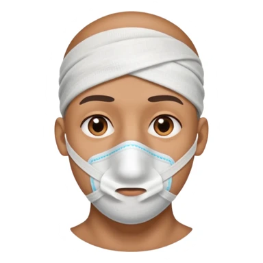 a big nose with a bandage on it (no face)
 sticker