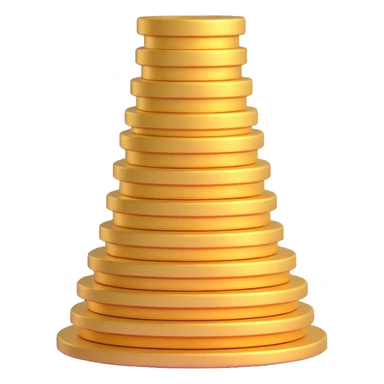 Google Sycamore quantum computer golden tower with stacked circular disks connected by tubes sticker
