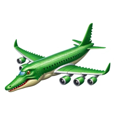 Un avión con cabeza de cocodrilo  sticker