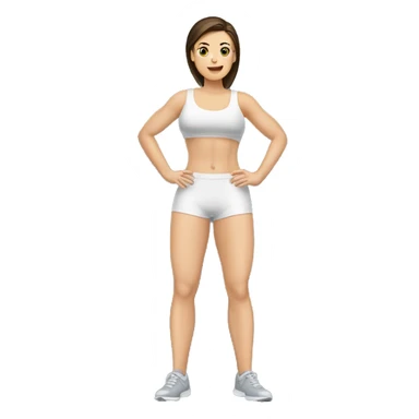 Woman leg muscles, Caucasian woman, brunette sticker