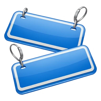 blue Name tag sticker