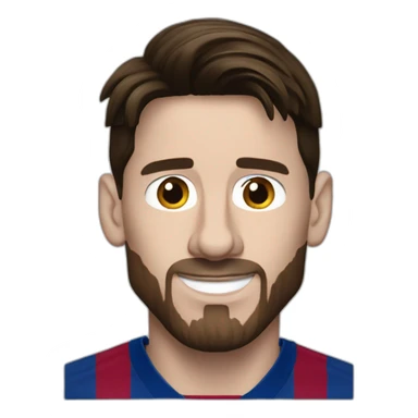 Lionel Messi With barcelona sticker