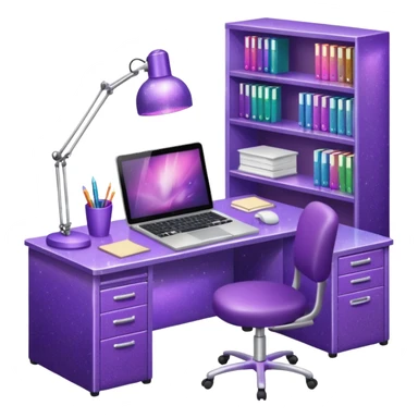 Purple Glitter office sticker