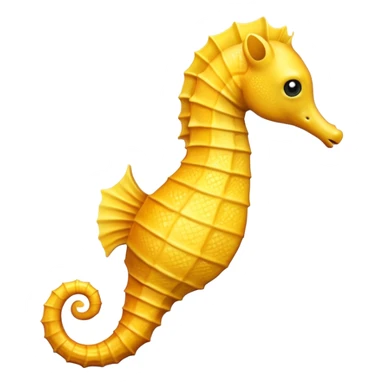Left Facing Yellow Seahorse  sticker
