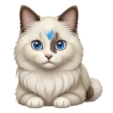 Bicolor seal point Ragdoll cat  sticker