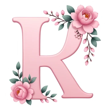 Pink romantic letter sticker