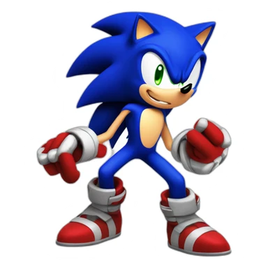 Sonic shadow knuckles ami chaos sticker