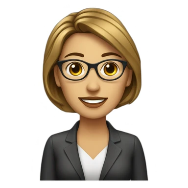 Mujer directora de redes sociales de empresas sticker