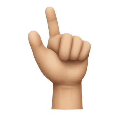 hand emoji, index finger, thumb, middle finger pointed outwards, the other 2 fingers resting in a fist sticker