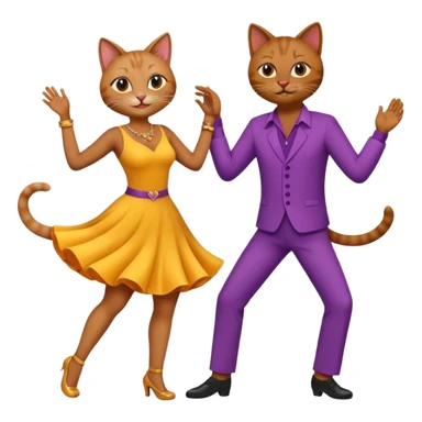 Cats couple salsa dancing  sticker