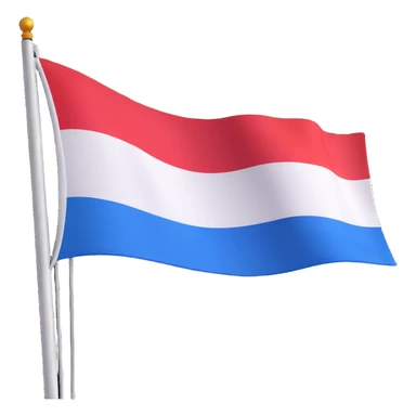 Flag of the Netherlands with red white and blue horizontal stripes sticker