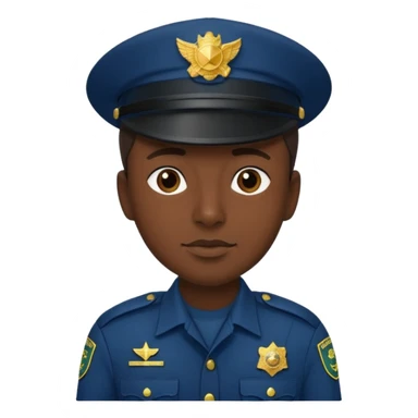 hazme un policia de fronteras con gorro azul oscuro pero sin porra sticker