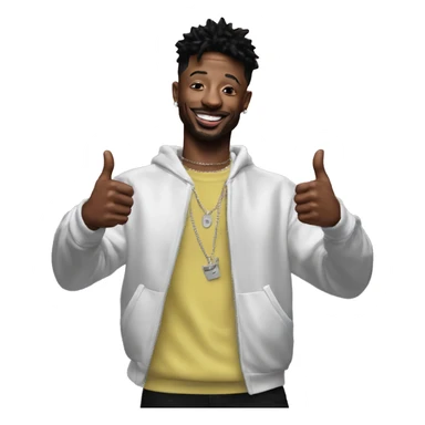 21 savage doing a thumbs up sticker