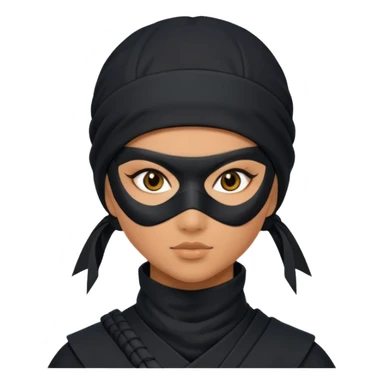 Female Ninja with mask sticker