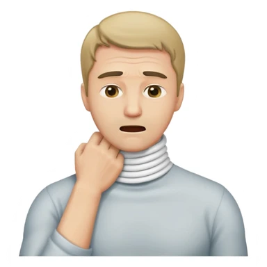 Guy strangling his own neck sticker