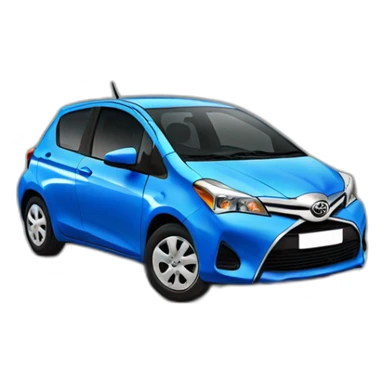 Toyota yaris bleu sticker