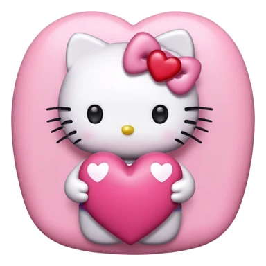 Hello kitty with heart sticker